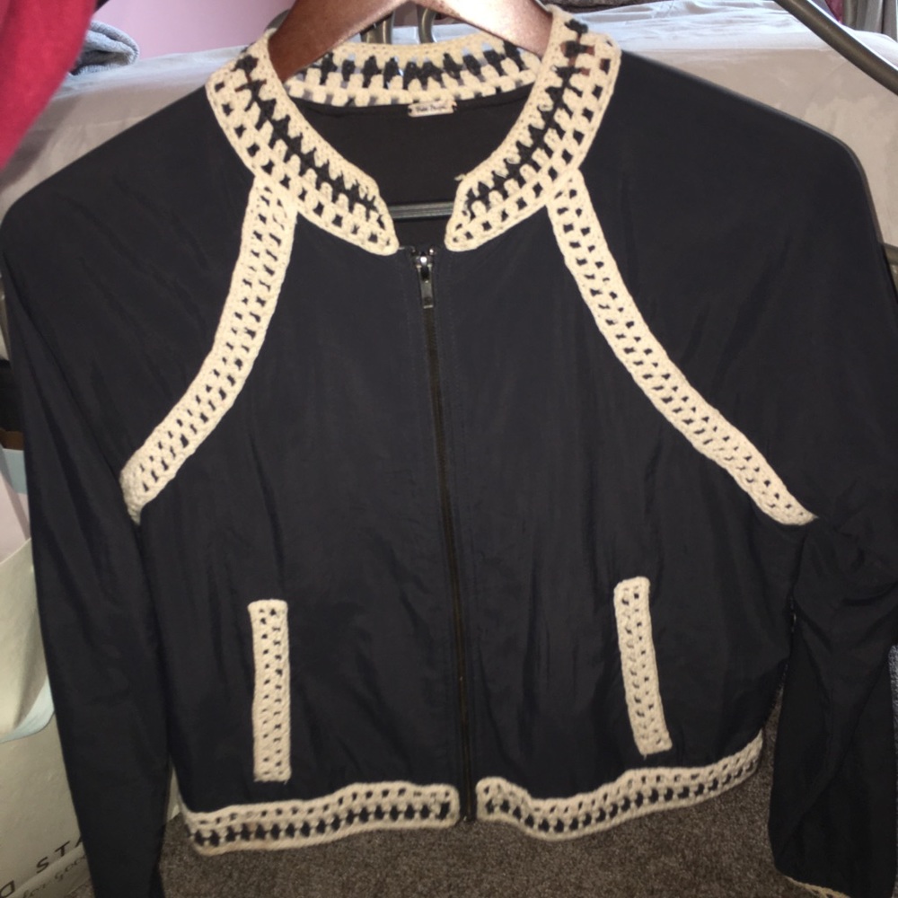Free people baseball jacket.